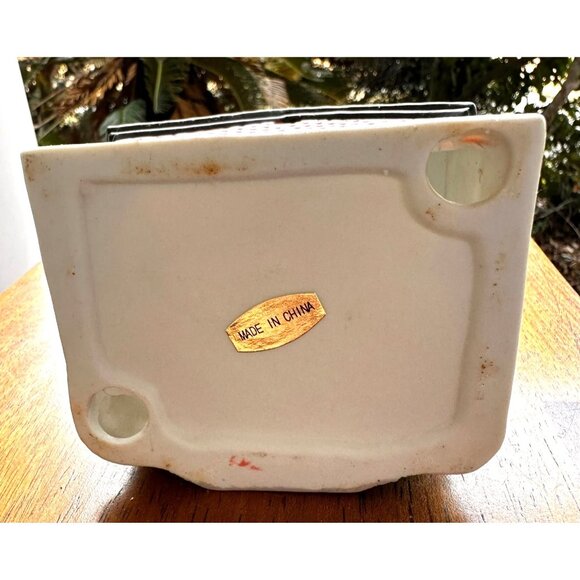 VTG Gift Collection Hand Painted Porcelain School Tea Light House New Christmas - Picture 9 of 12